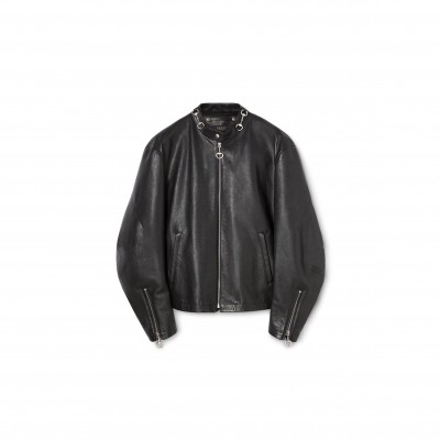 GUCCI LEATHER JACKET WITH HORSEBIT 864931
